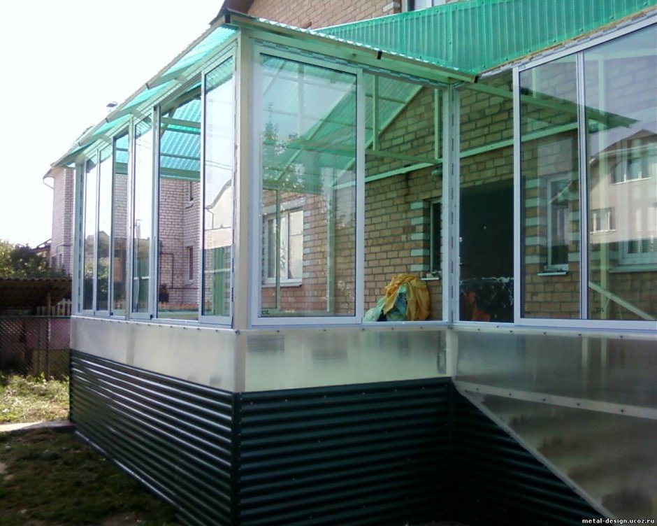 Навес для террасы из поликарбоната