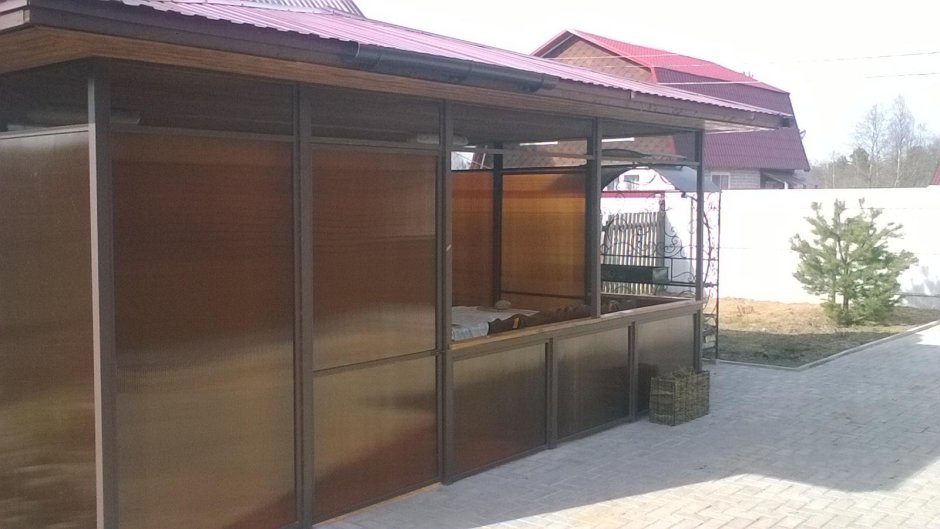 Веранда к дому из поликарбоната