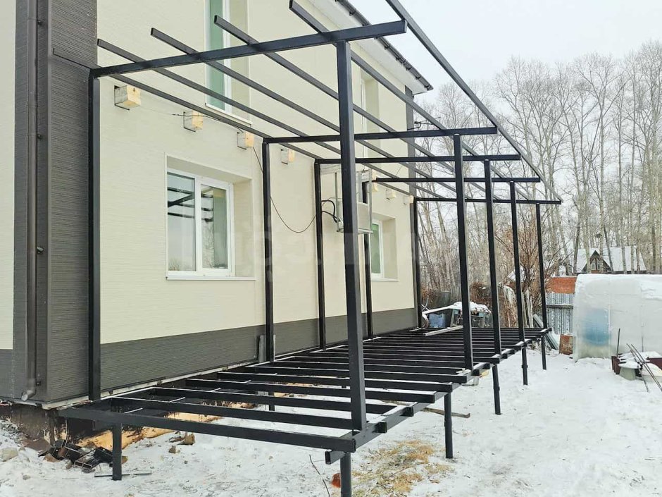 Отделка террасы поликарбонатом