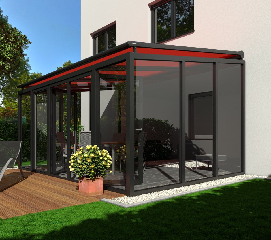 Навес веранда из профильной трубы