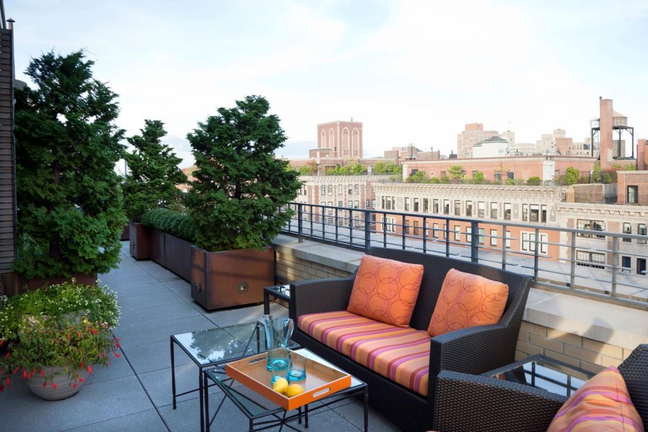 Терраса на крыше многоквартирного дома