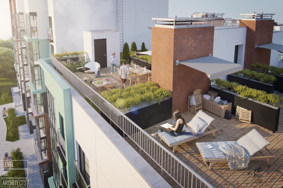 Эксплуатируемая кровля в многоквартирном доме