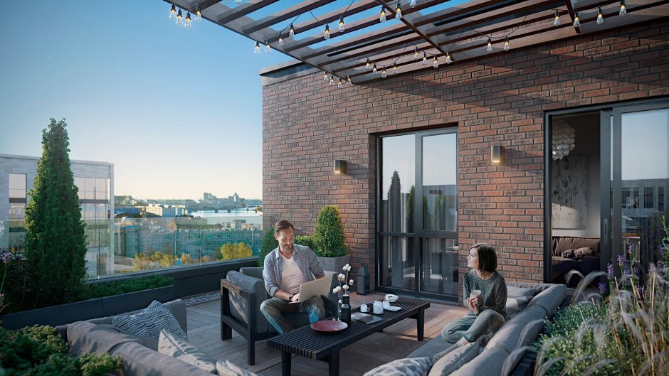 Эксплуатируемая плоская кровля Green Roof