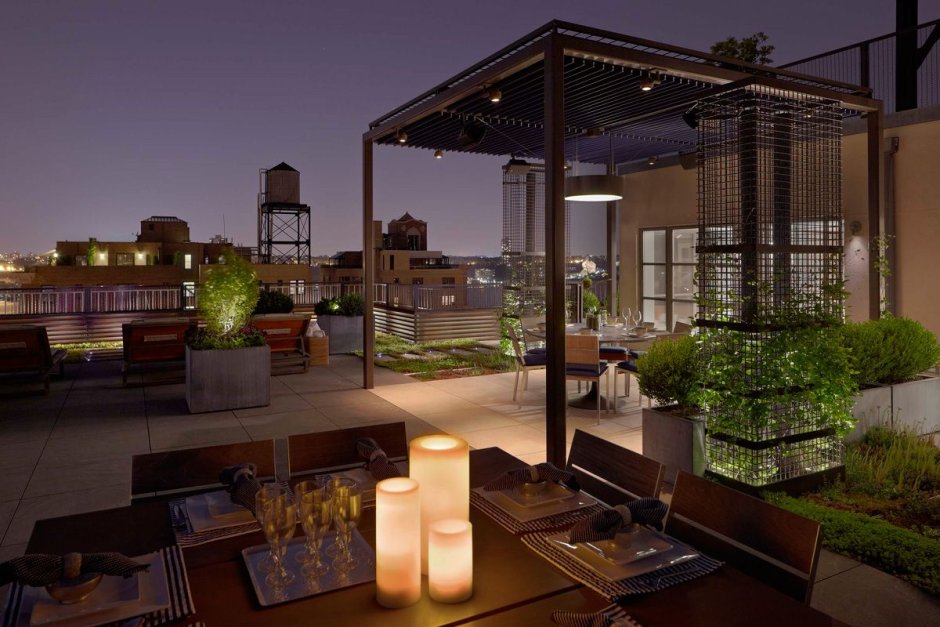 Дом с террасой на крыше