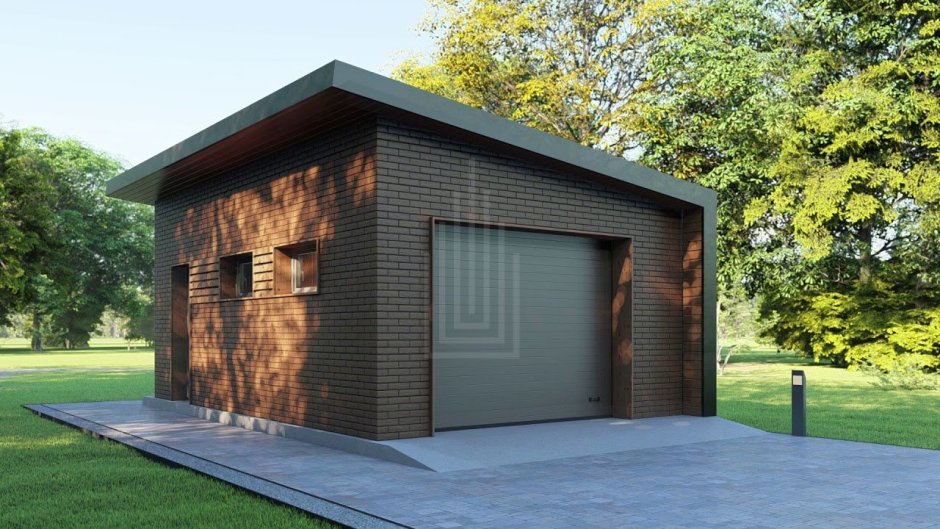 Односкатная крыша для гаража