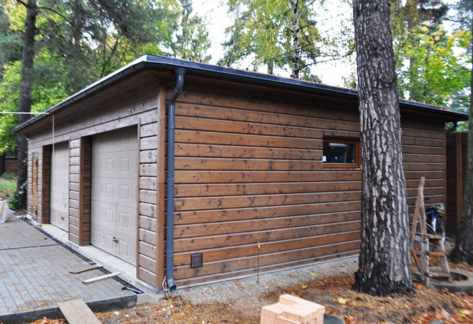 Гараж из профильной трубы 50x50 с односкатной крышей чертеж с размерами