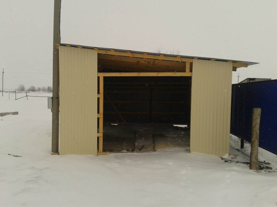 Односкатная крыша для гаража
