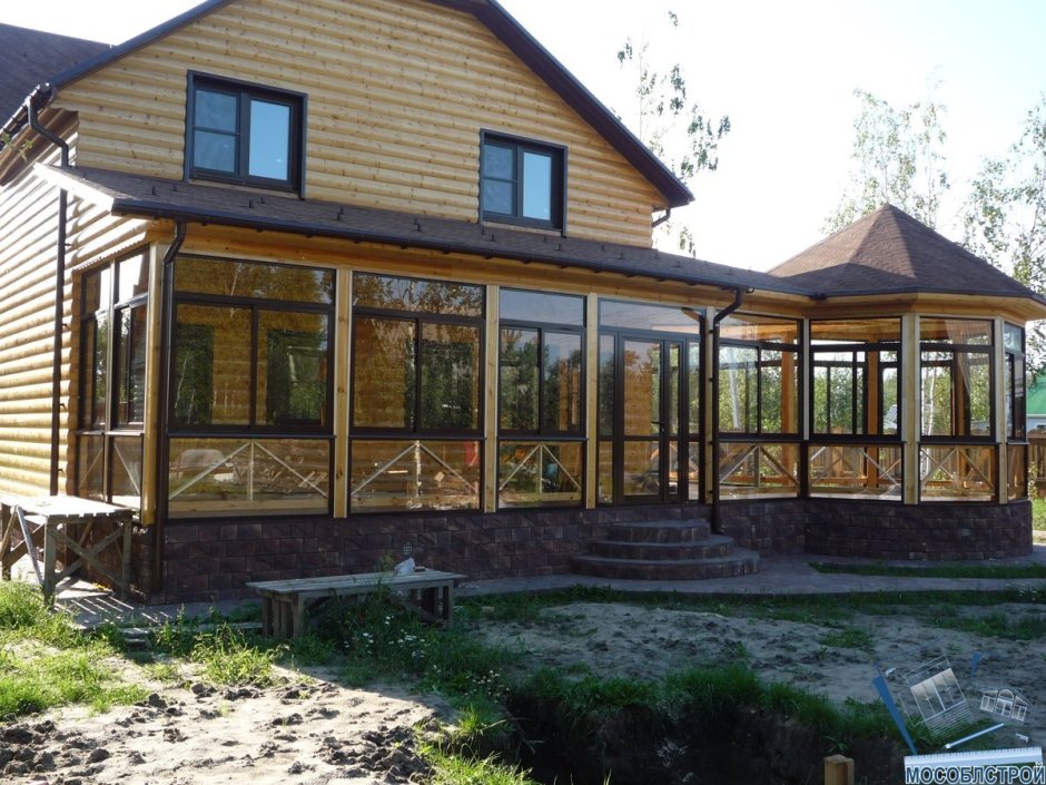 Веранда из пеноблоков