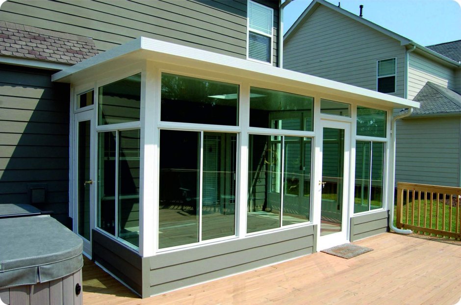 Остекление террасы Алютех