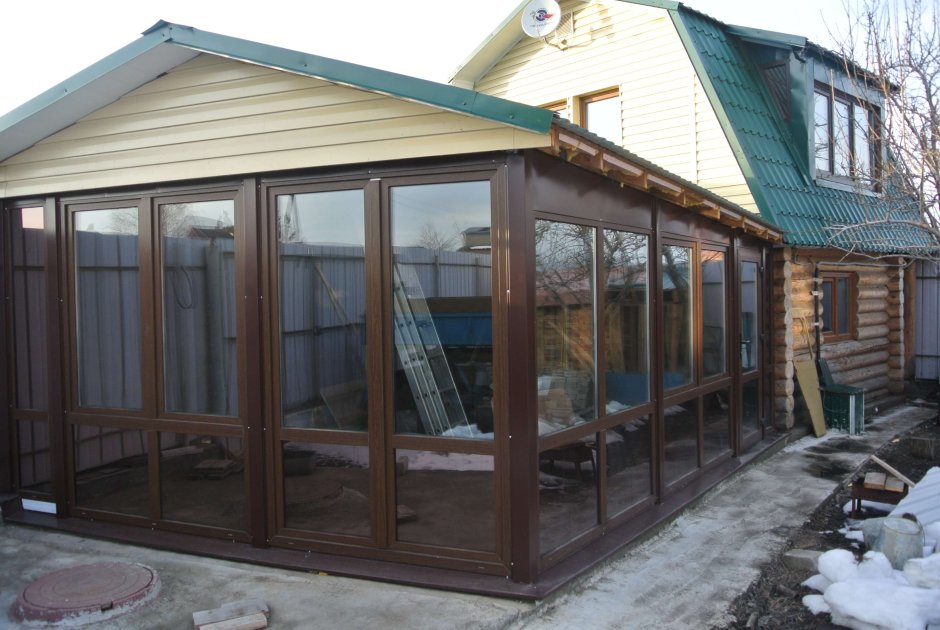 Глухое остекление веранды