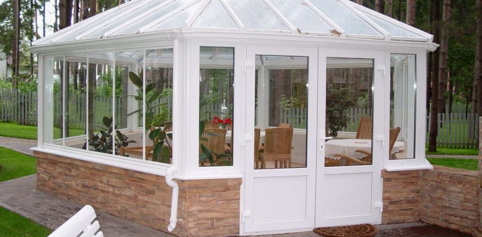 Летняя веранда пристройка сбоку