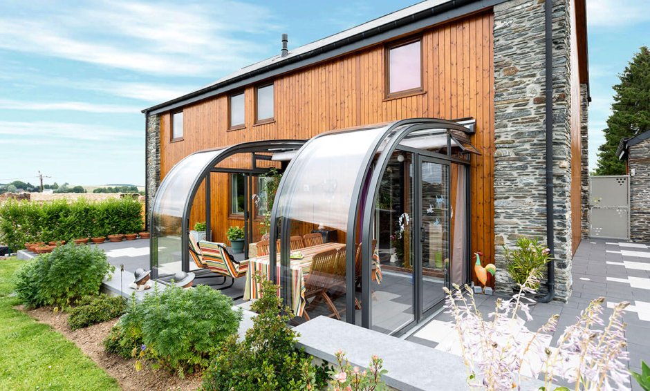 Беседка пристроенная к дому