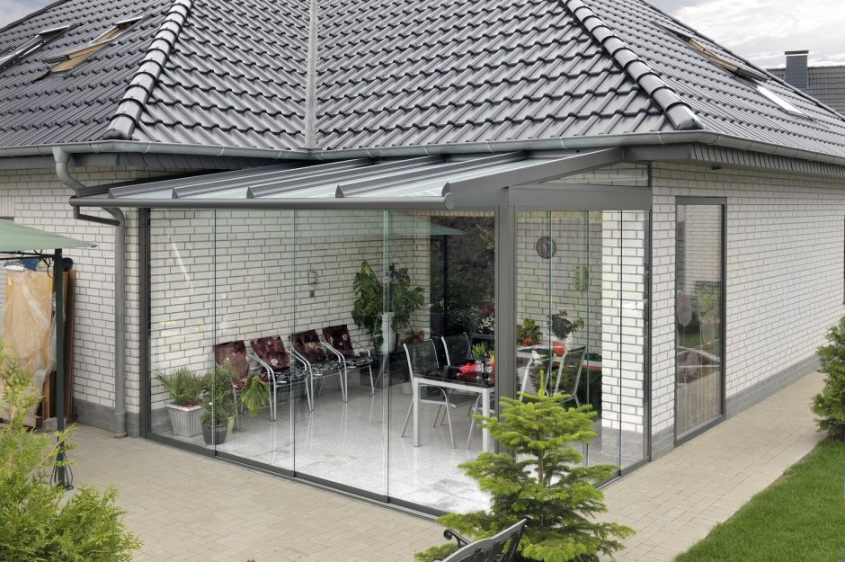 Веранда к дому из поликарбоната