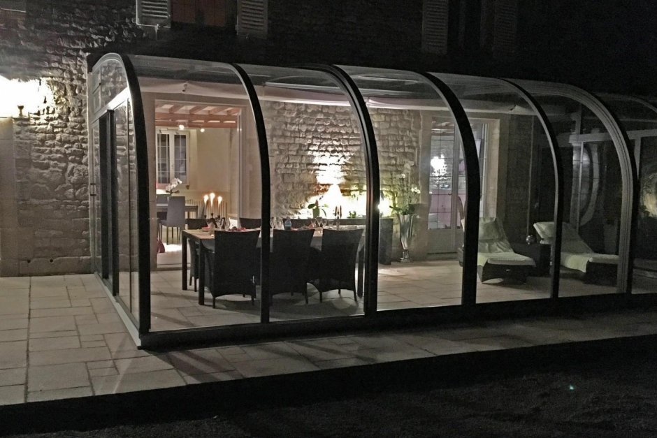 Монолитный поликарбонат пергола навес