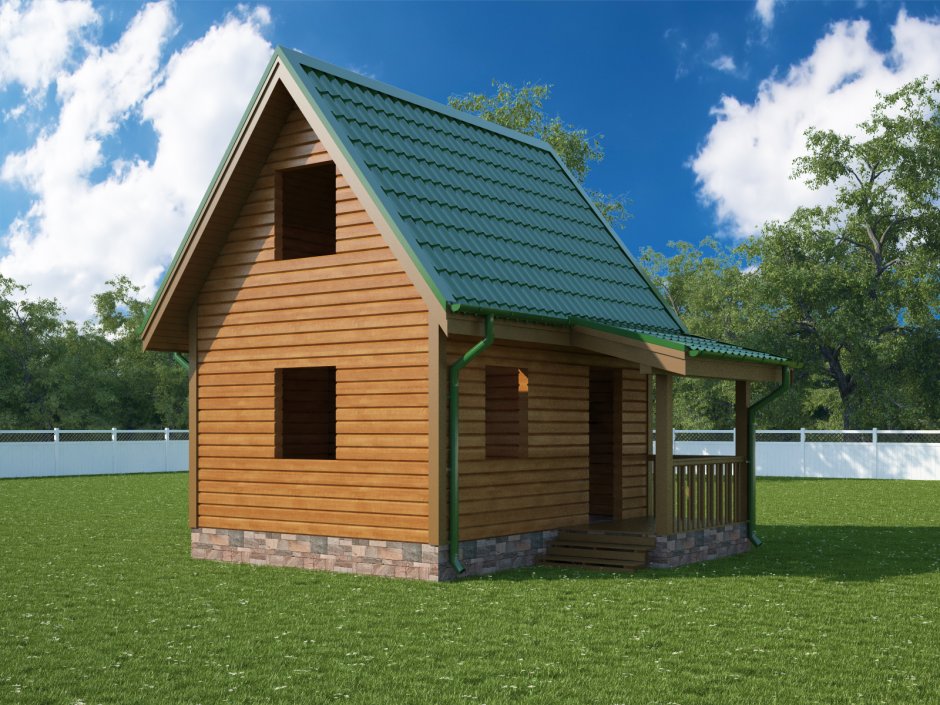 Дачный дом 5х5 Ярославич мансарда