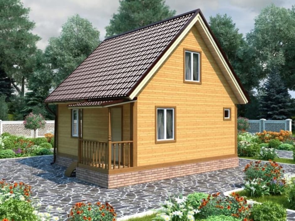 Каркасный дом 6х6м