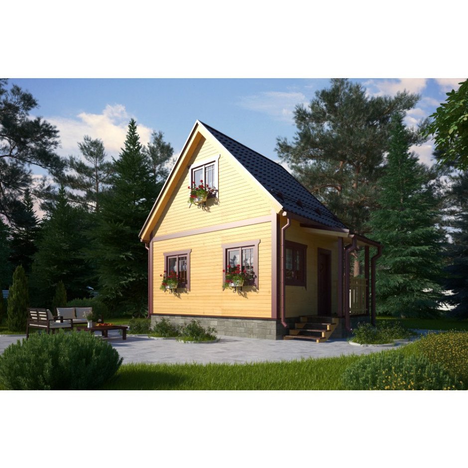 Дачный дом 4х4 каркасник