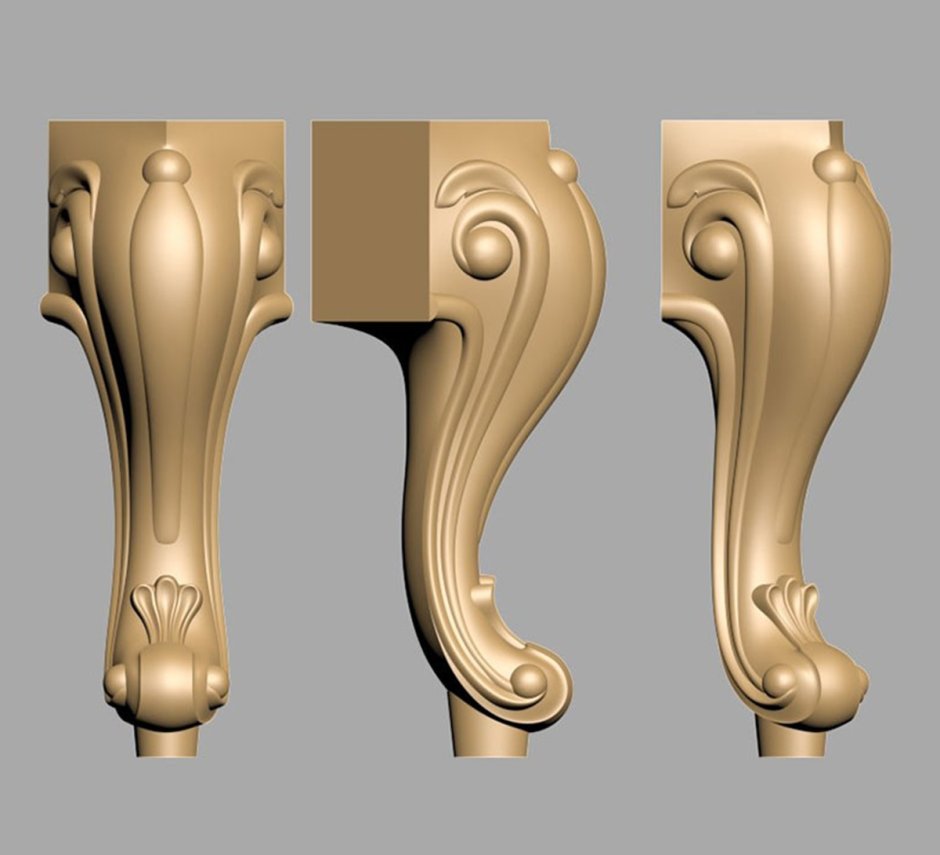 Кабриоль ножки STL