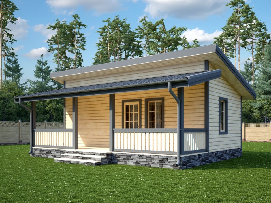 Одноэтажная баня 6x11