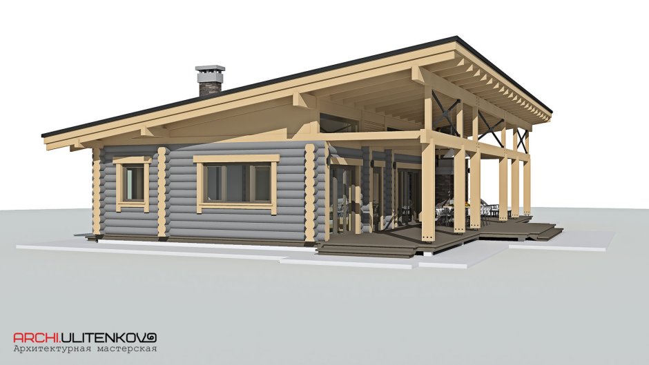 Баня с односкатной крышей и верандой проекты