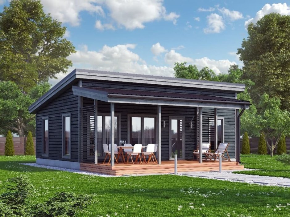 Баня с односкатной крышей 3х5