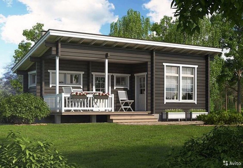 Дом баня с односкатной крышей проекты