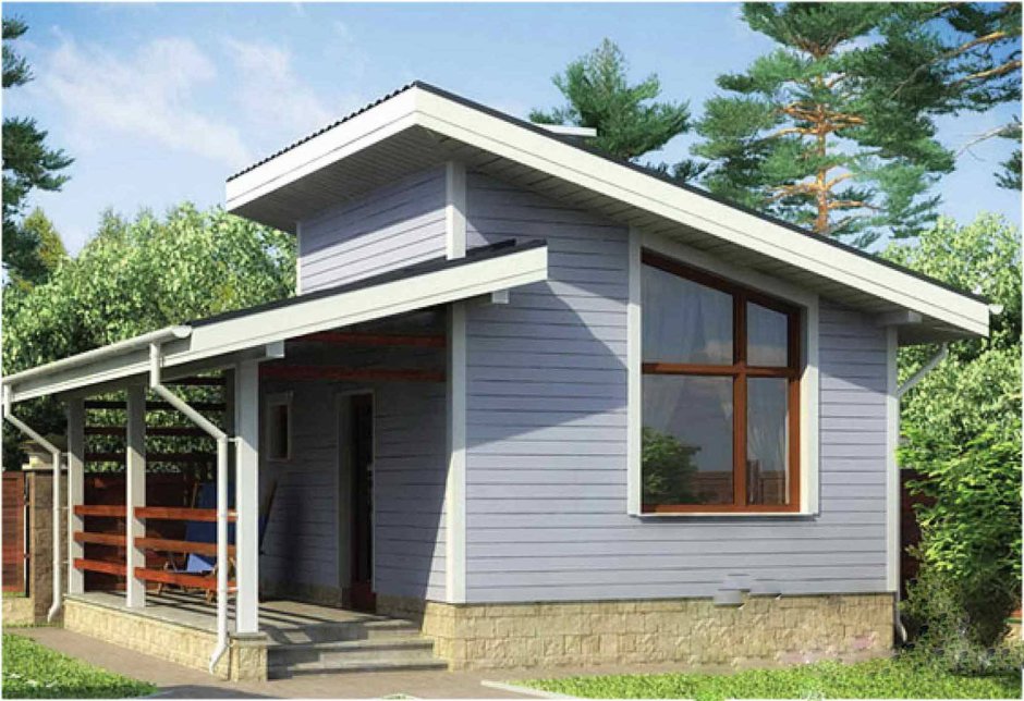 Дом баня с односкатной крышей проекты