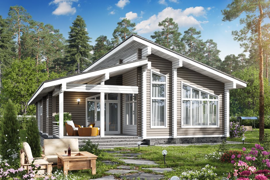 Дом из клееного бруса 100м2