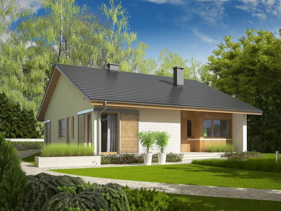 Дом в скандинавском стиле одноэтажный