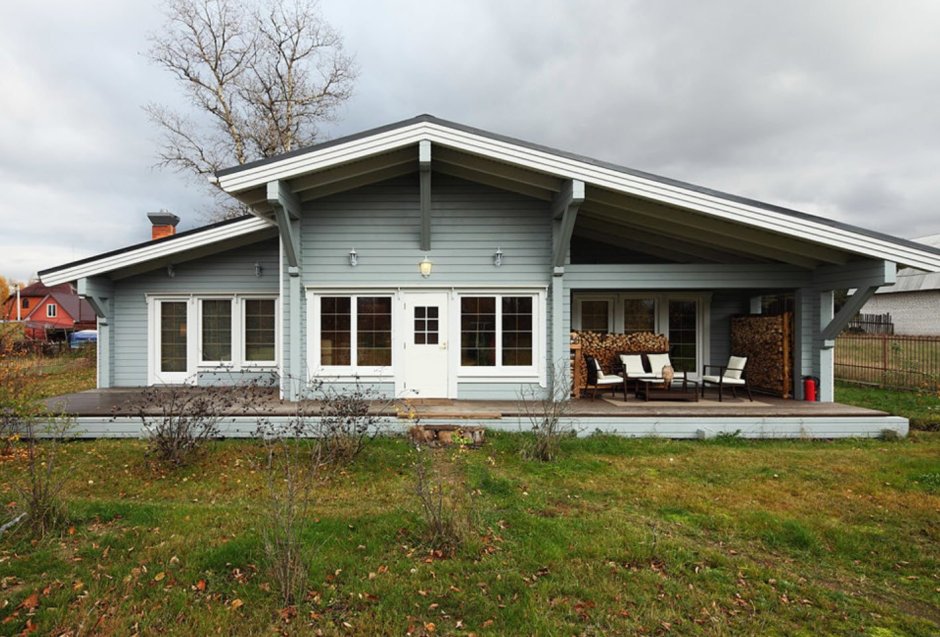 Фасад бани в скандинавском стиле