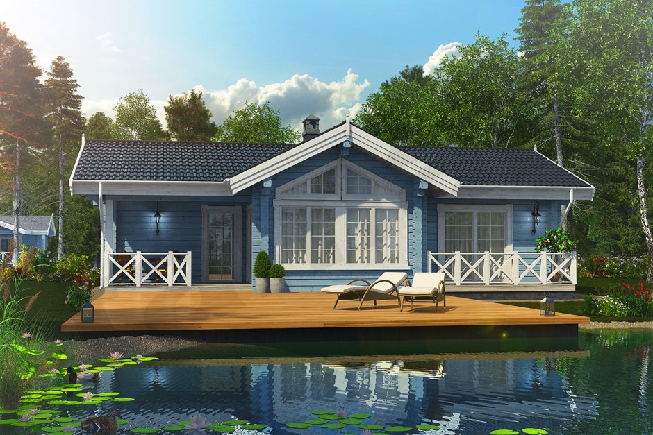 Дом из клееного бруса Скандинавия