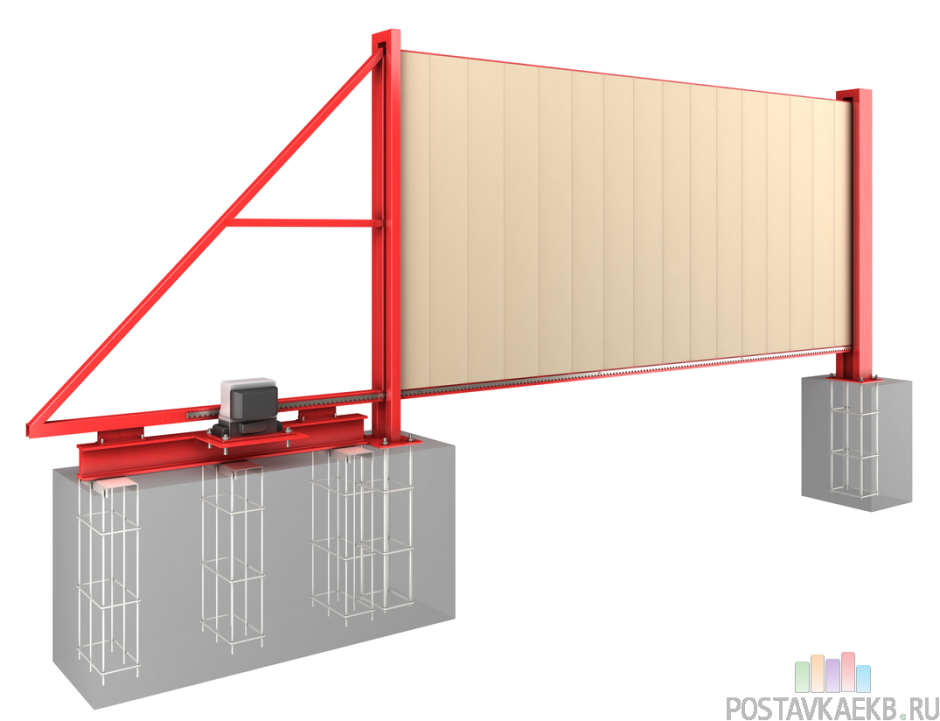 Каркас откатных ворот 6000/1500