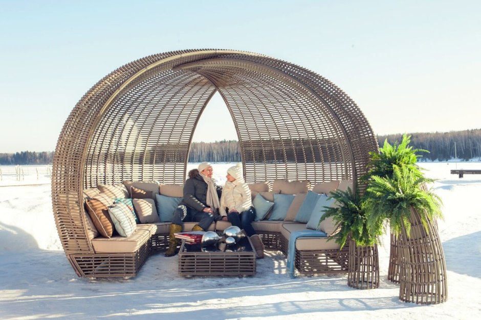 Современные круглые беседки