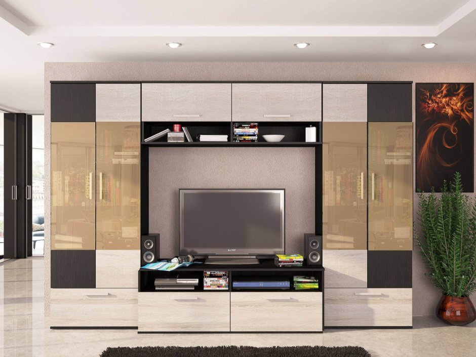 Гостиная со встроенным шкафом