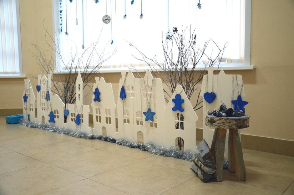 Украсить школу к новому году