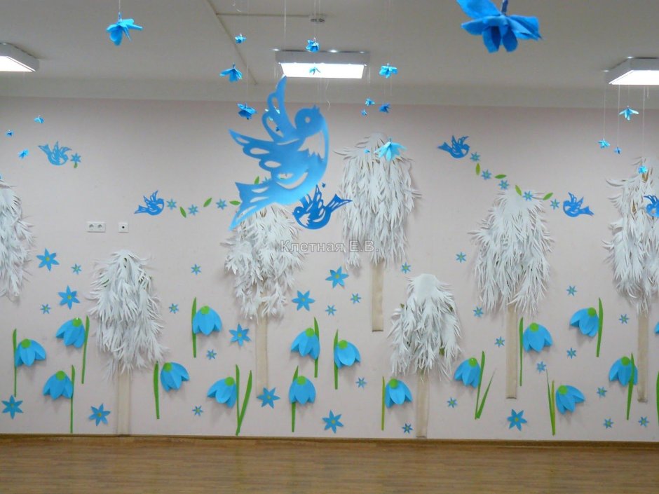 Украшение зала Весна