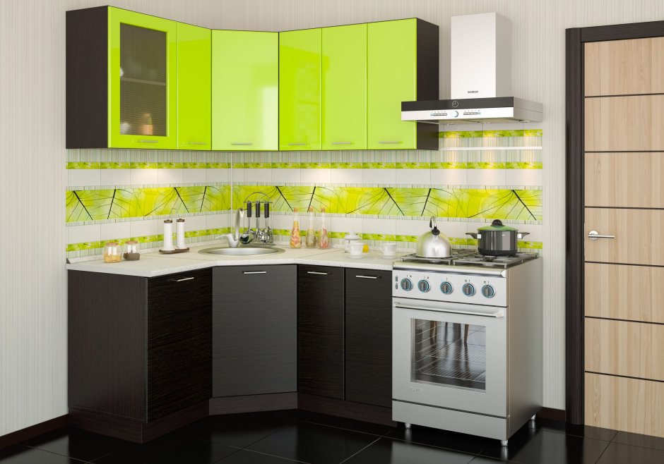 Кухня "эконом-1,2м" лайм