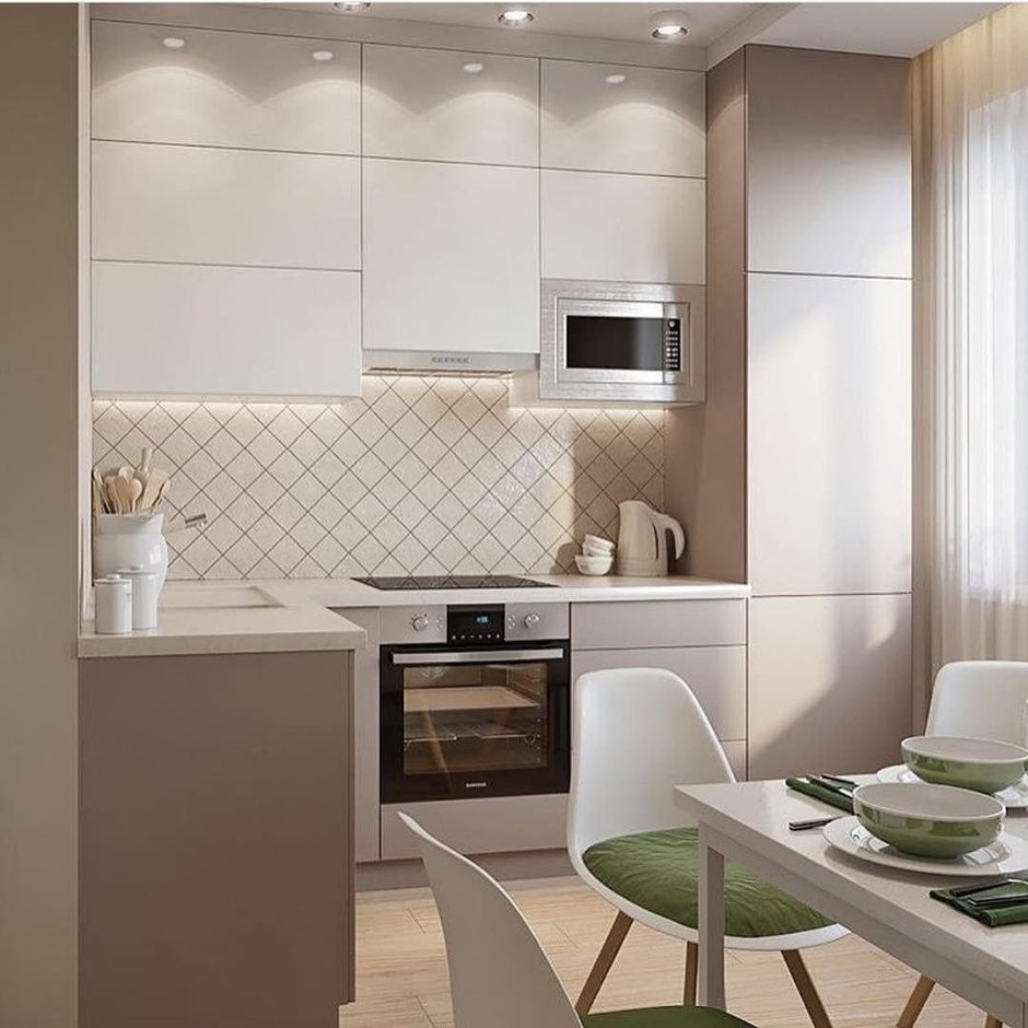 Уютная кухня гостиная