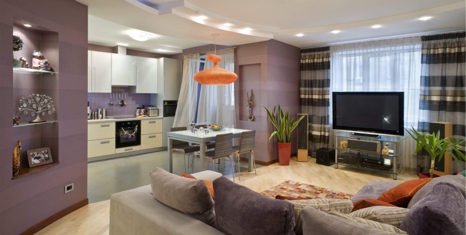 Кухня-гостиная в современном стиле