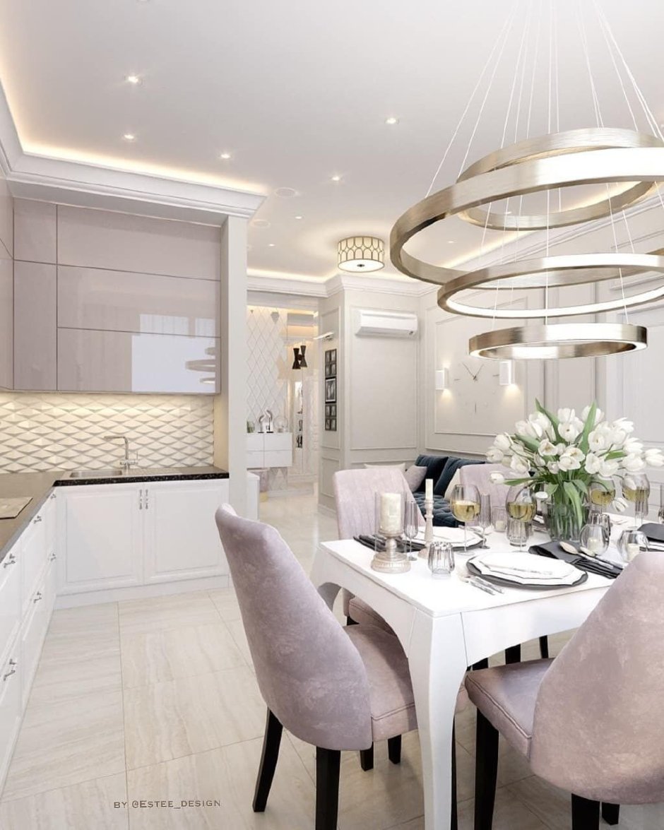 Кухня с гостинной 20кв м интерьер