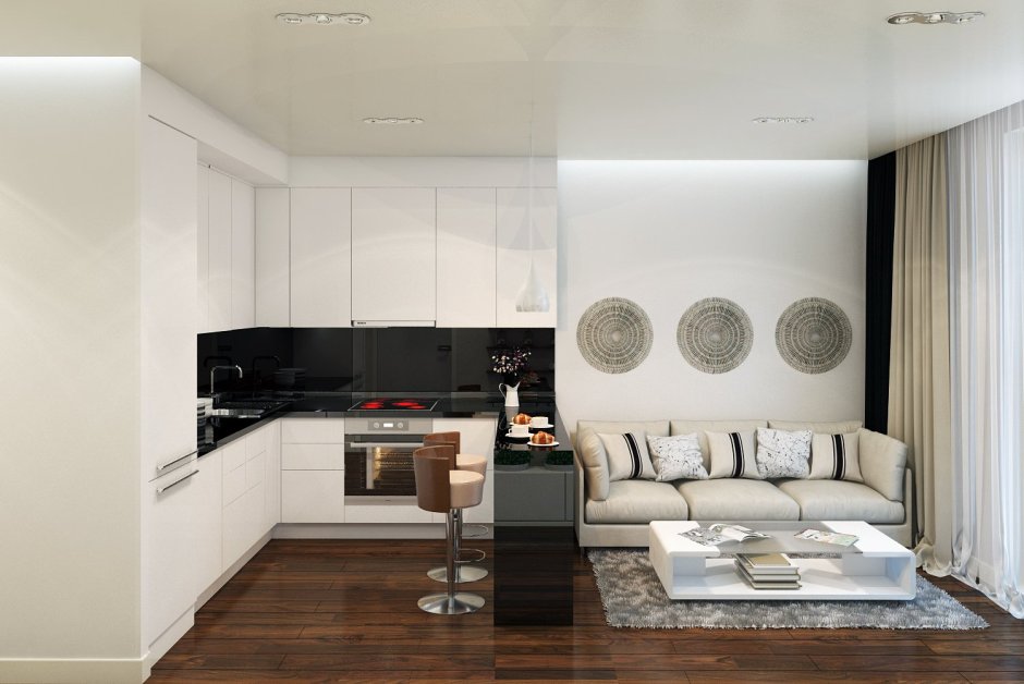 Кухня-гостиная в современном стиле