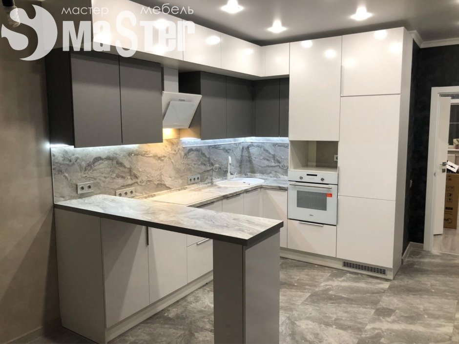 Серые кухни