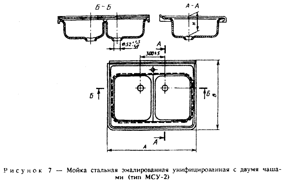 Мойка стальная эмалированная 500х600