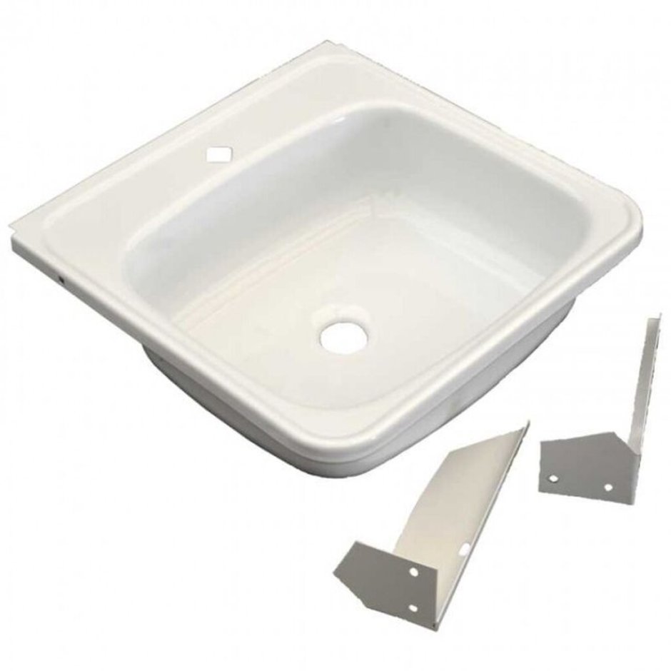 Эмалированная раковина для кухни 50х50