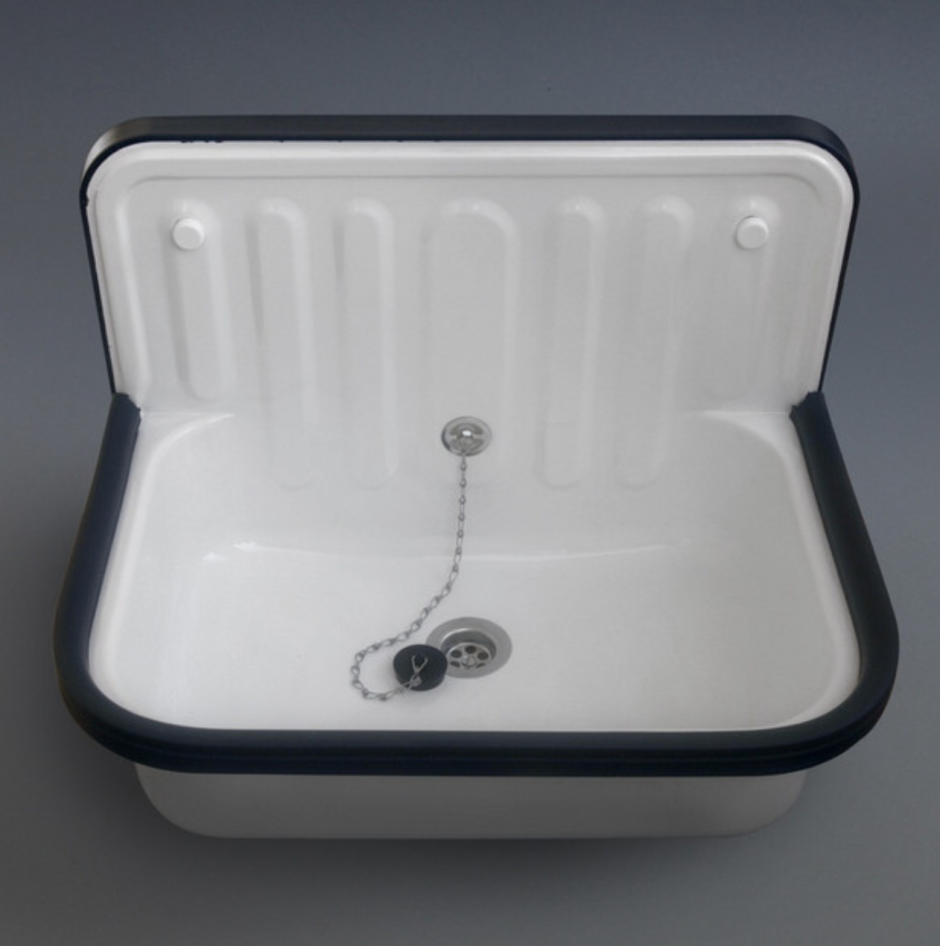 АМС-51101 мойка стальная эмалированная 500*500 Antika белая с кронштейнами виз