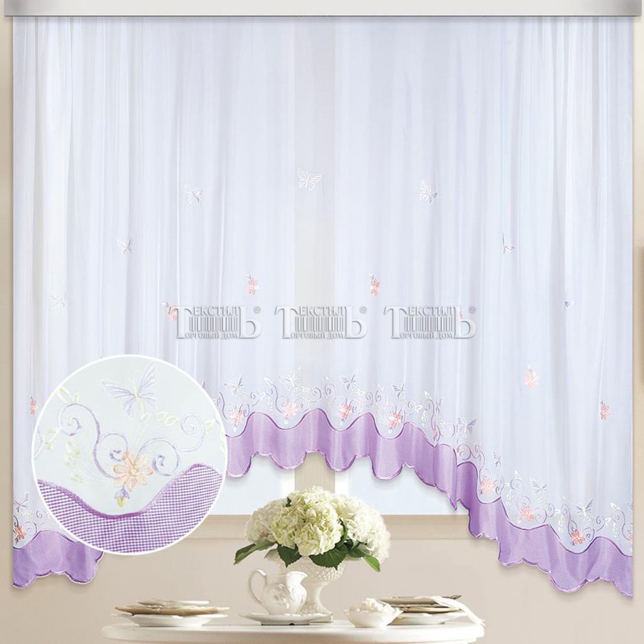 Тюль арка для кухни