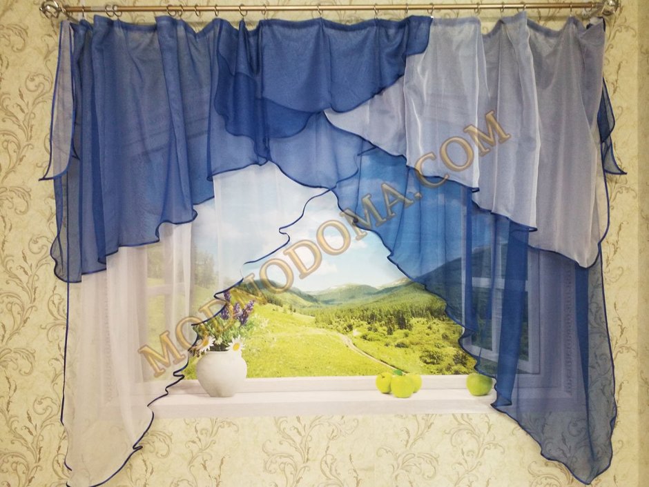 Комплект штор для кухни короткие купить в ДНР