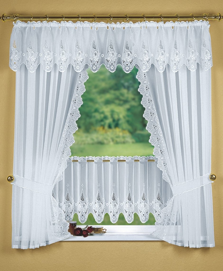 Занавески на кухню короткие