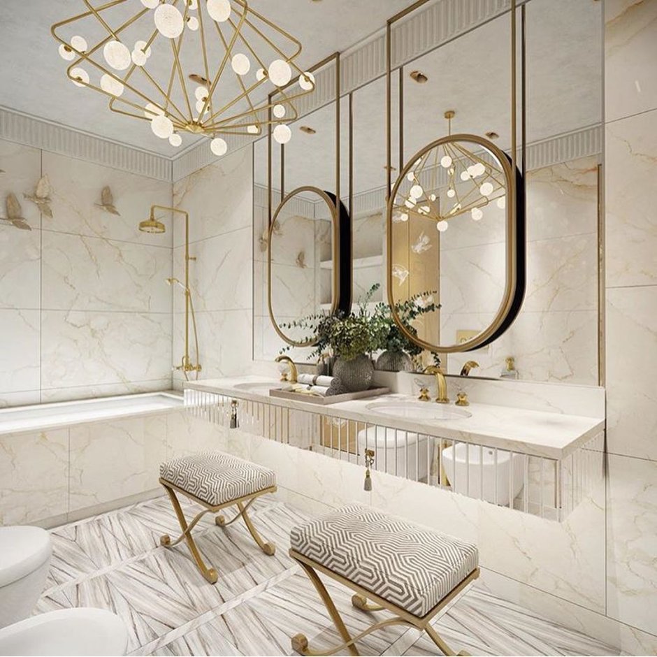 Ванная в цвете пудра