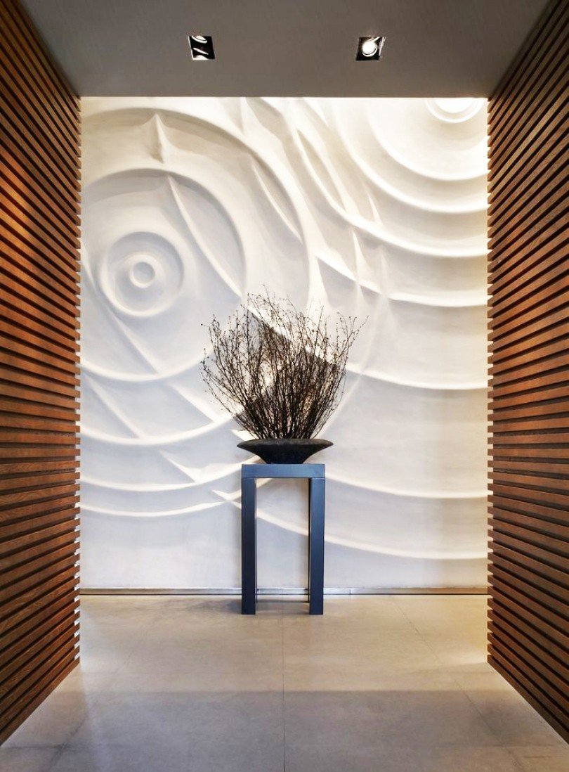 Барельеф в интерьере кухни